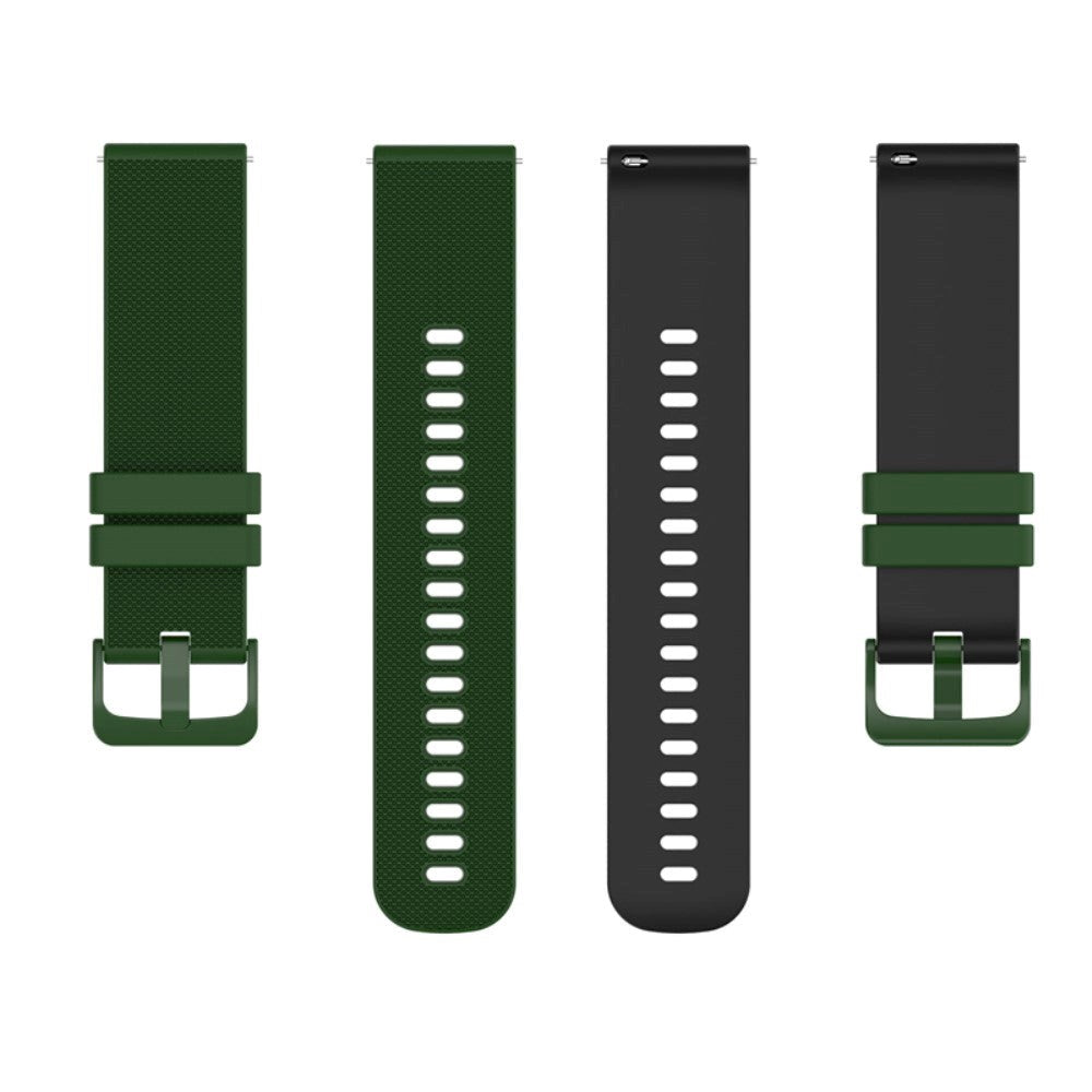 Smartwatch Silicone Strap (22mm) Grid - Green / Black