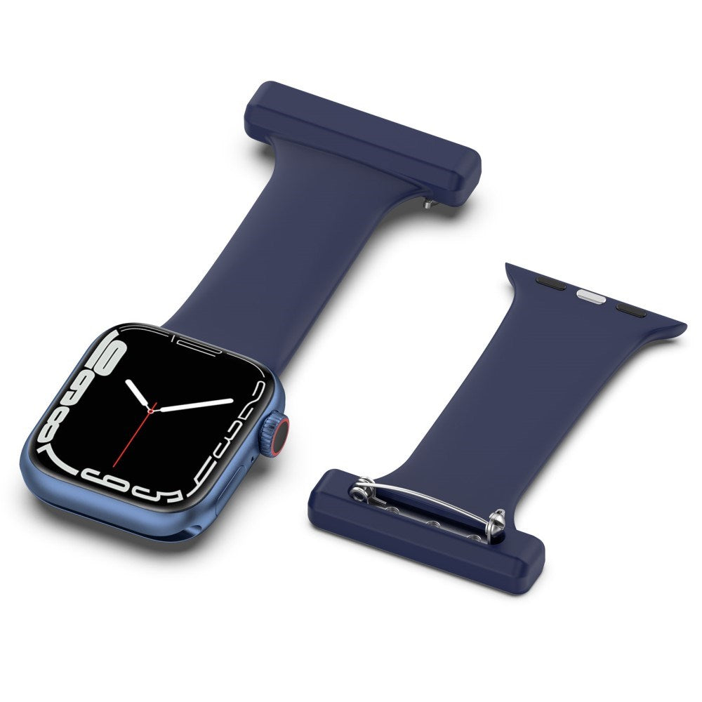 Apple Watch (38/40/SE/41/42mm) Silicone Nursing Watch Strap - Blue