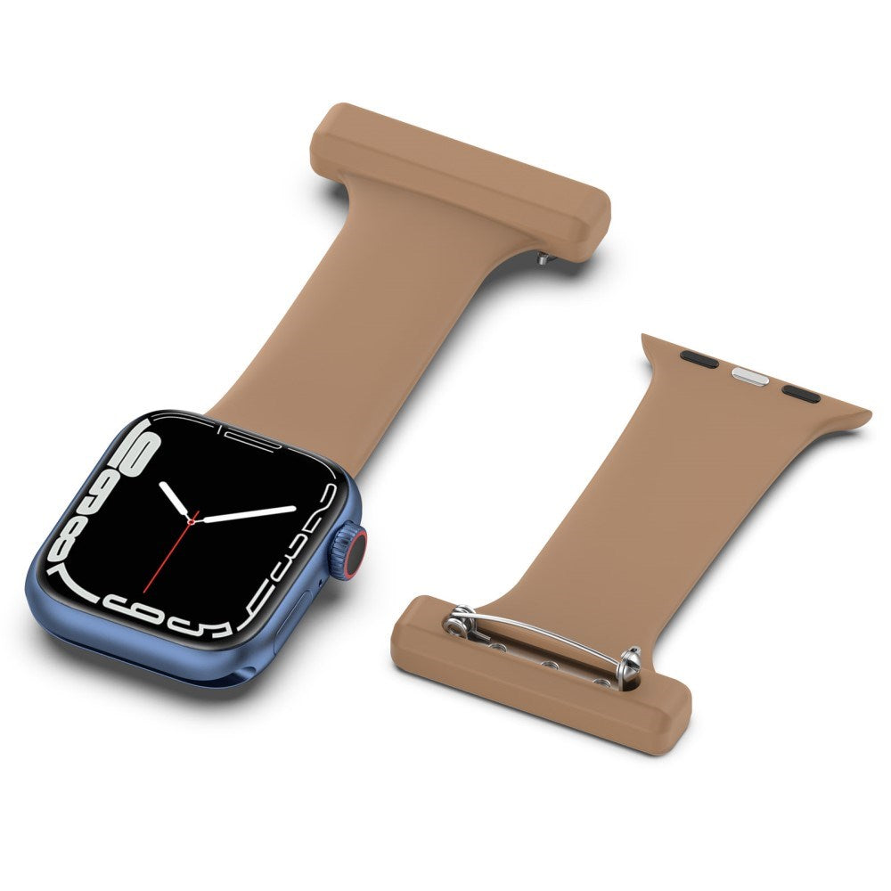 Apple Watch (38/40/SE/41/42mm) Silicone Nursing Watch Strap - Brown