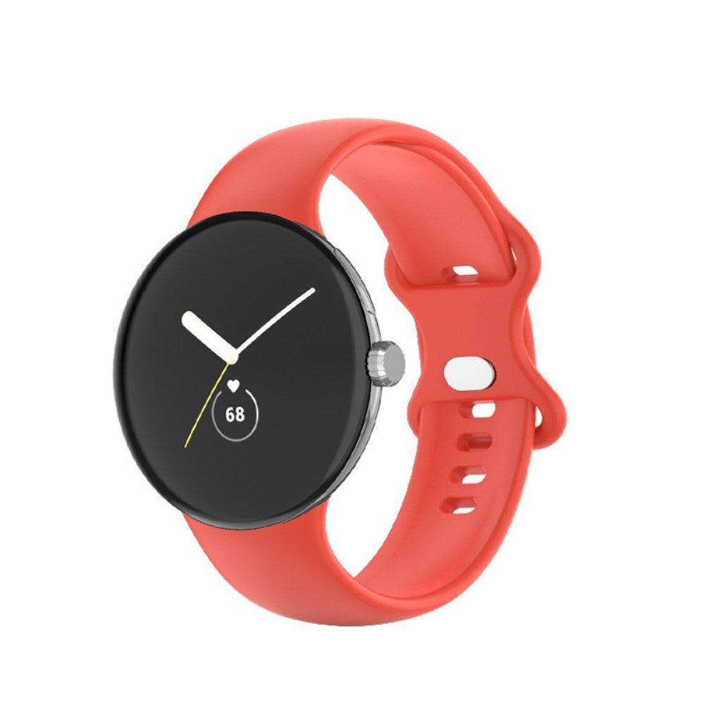 EIDERWOOD Google Pixel Watch 1 / 2 / 3 (41mm) Silicone Smartwatch Strap - Red