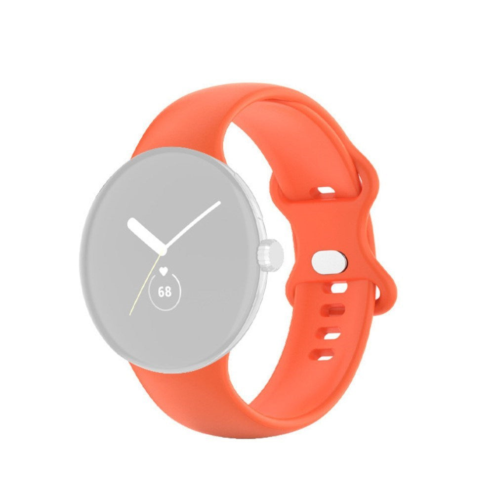 EIDERWOOD Google Pixel Watch 1 / 2 / 3 Silicone Smartwatch Strap - Orange