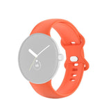 EIDERWOOD Google Pixel Watch 1 / 2 / 3 Silicone Smartwatch Strap - Orange