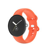 EIDERWOOD Google Pixel Watch 1 / 2 / 3 Silicone Smartwatch Strap - Orange