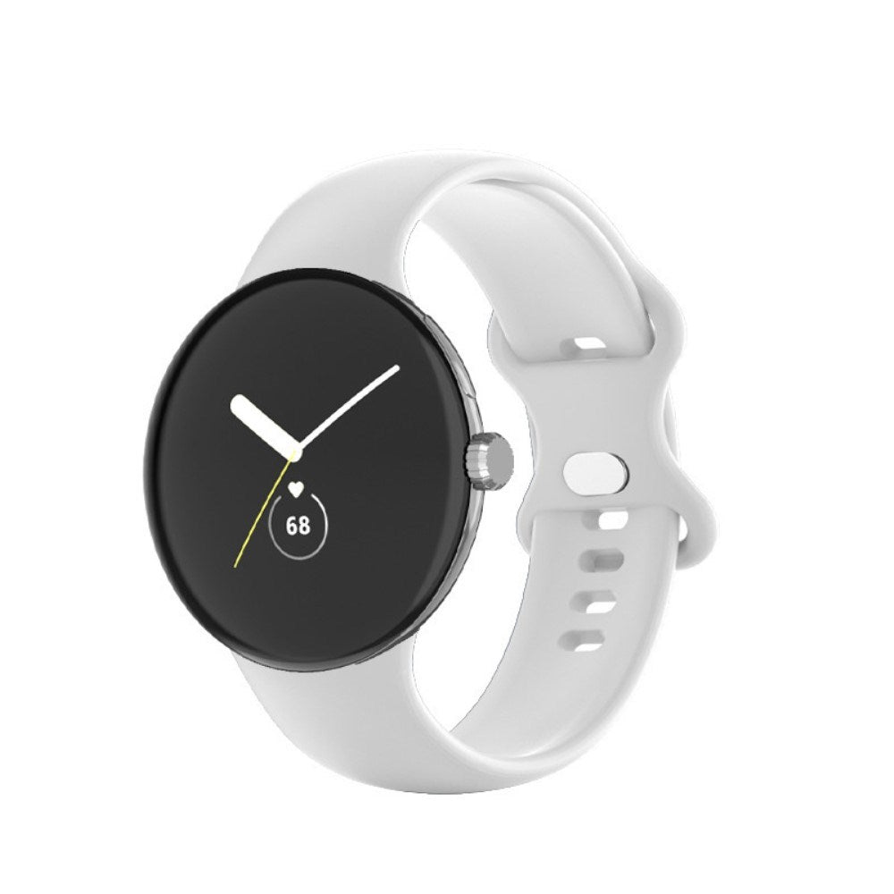 EIDERWOOD Google Pixel Watch 1 / 2 / 3 Silicone Smartwatch Strap - White