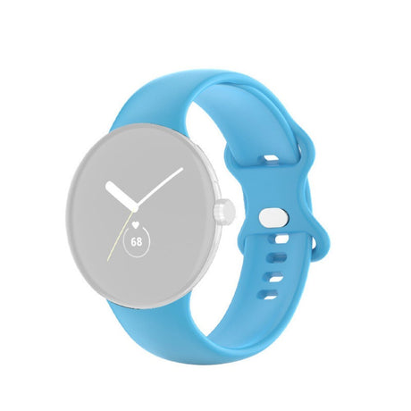 EIDERWOOD Google Pixel Watch 1 / 2 / 3 Silicone Smartwatch Strap - Light Blue