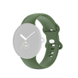 EIDERWOOD Google Pixel Watch 1 / 2 / 3 Silicone Smartwatch Strap - Green