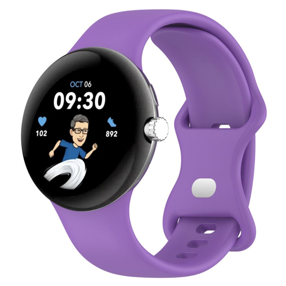 Google Pixel Watch 1 / 2 / 3 Silicone Smartwatch Strap - Purple