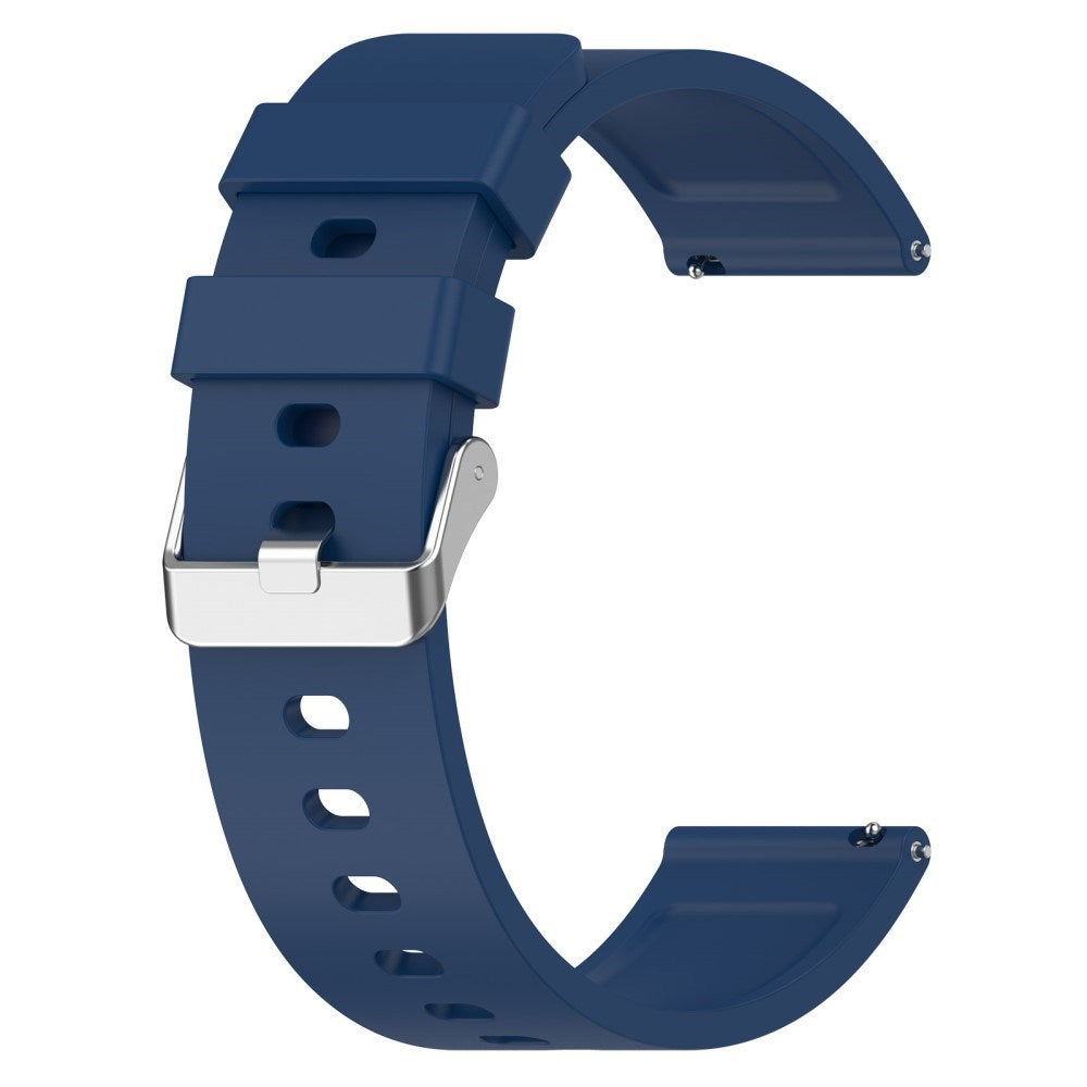 Universal Silicone Smartwatch Strap (20mm) w. Metal Buckle - Blue