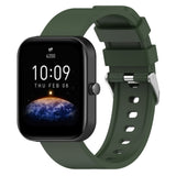 Universal Silicone Smartwatch Strap (20mm) w. Metal Buckle - Dark Green