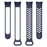 Xiaomi Smart Band 10 / 9 / 8 / NFC Silicone Watch Strap - Dark Blue / White