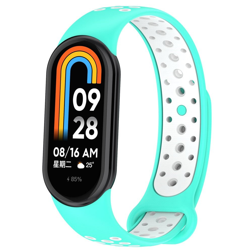 Xiaomi Smart Band 10 / 9 / 8 / NFC Silicone Watch Strap - Turquoise / White