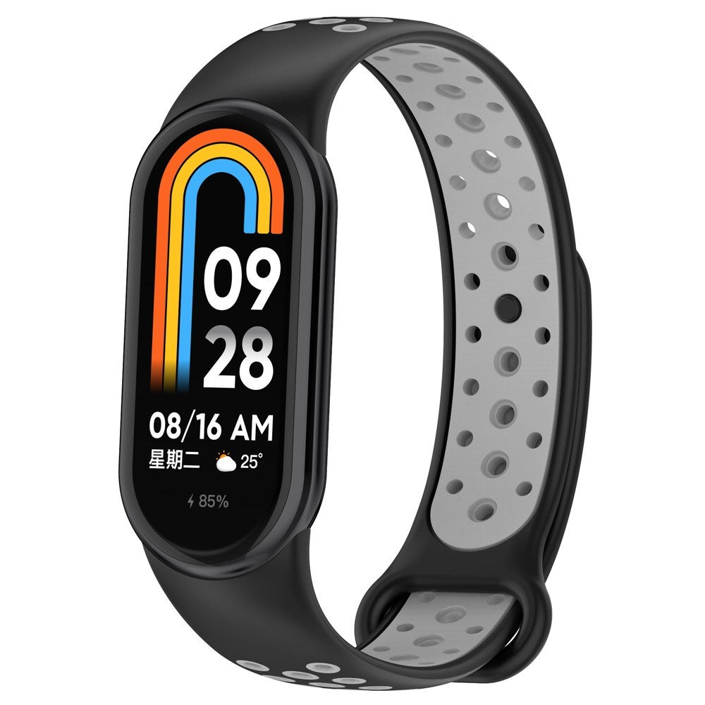 Xiaomi Smart Band 10 / 9 / 8 / NFC Silicone Watch Strap - Black / Grey