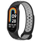 Xiaomi Smart Band 10 / 9 / 8 / NFC Silicone Watch Strap - Black / Grey