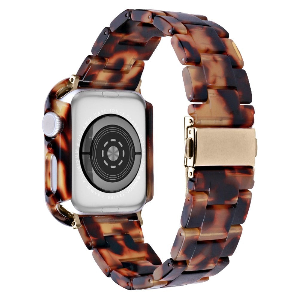 Apple Watch 9/8/7 (41mm) Resin Strap & Case - Black / Brown