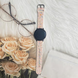 Smartwatch Silicone Universal Strap (22mm) w. Terrazzo Pattern - Pink