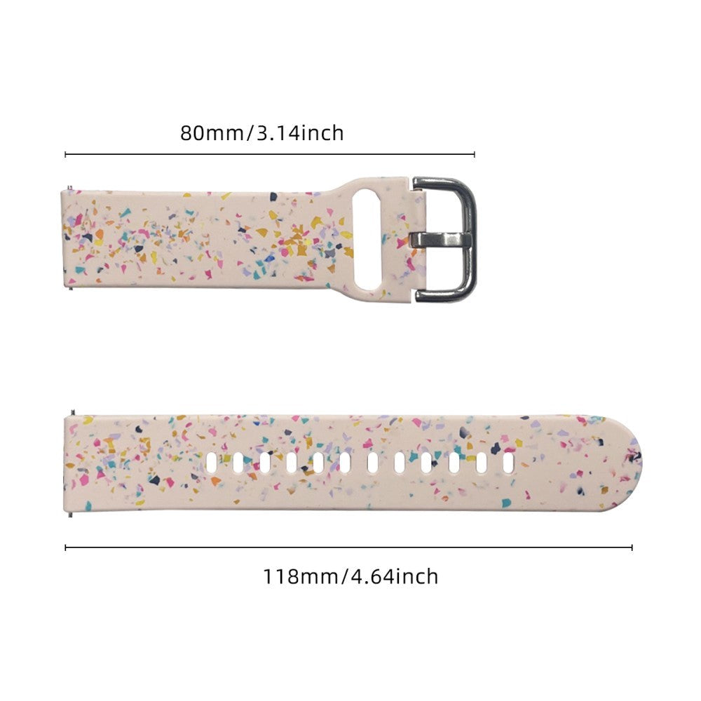 Smartwatch Silicone Universal Strap (22mm) w. Terrazzo Pattern - Pink