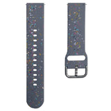 Smartwatch Silicone Universal Strap (20mm) w. Terrazzo Pattern - Greyish Blue