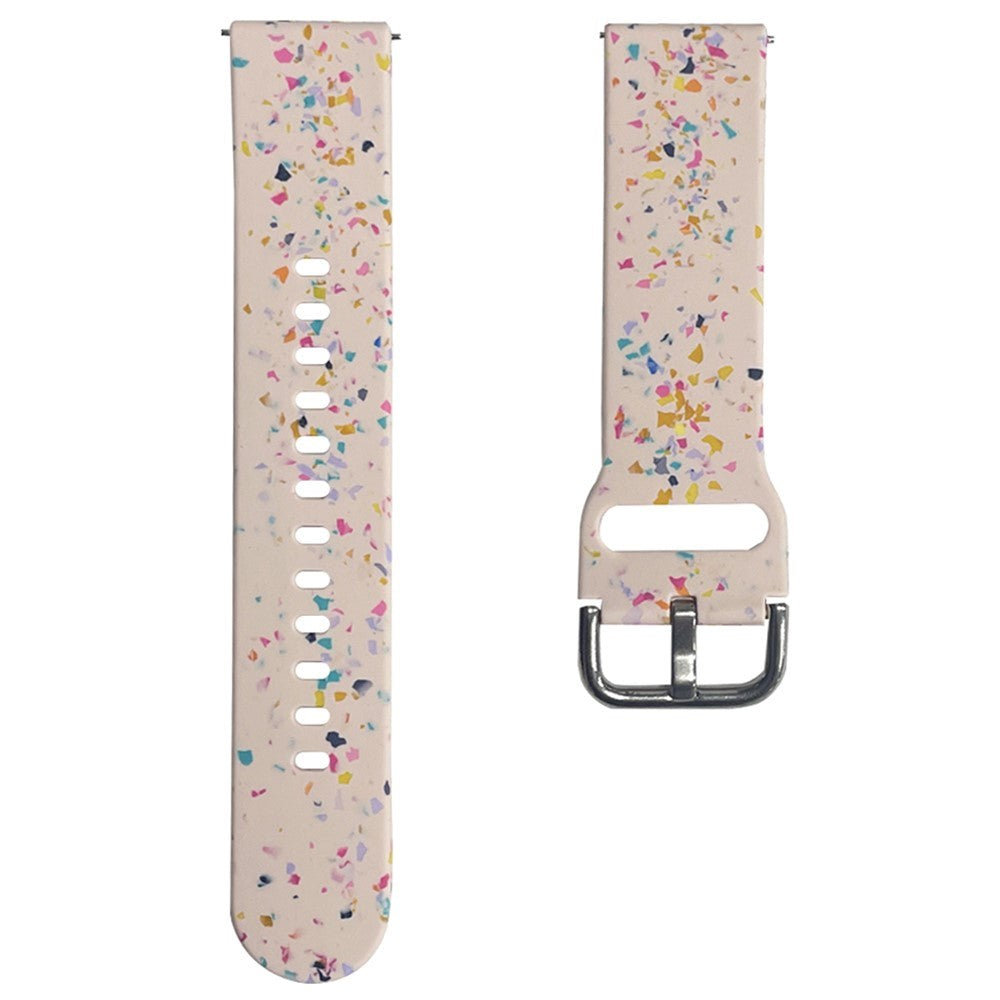 Smartwatch Silicone Universal Strap (20mm) w. Terrazzo Pattern - Pink