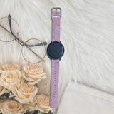 Smartwatch Silicone Universal Strap (20mm) w. Terrazzo Pattern - Purple