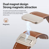 Apple Watch (42/44/SE/45/46/49mm) DUX DUCIS Faux Leather Watch Strap - Brown