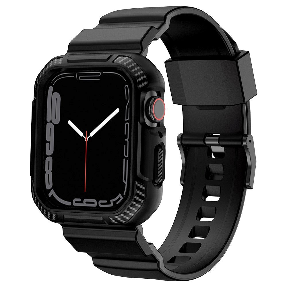 Apple Watch (42/44/SE/45mm) Plastic Strap & Case - Black