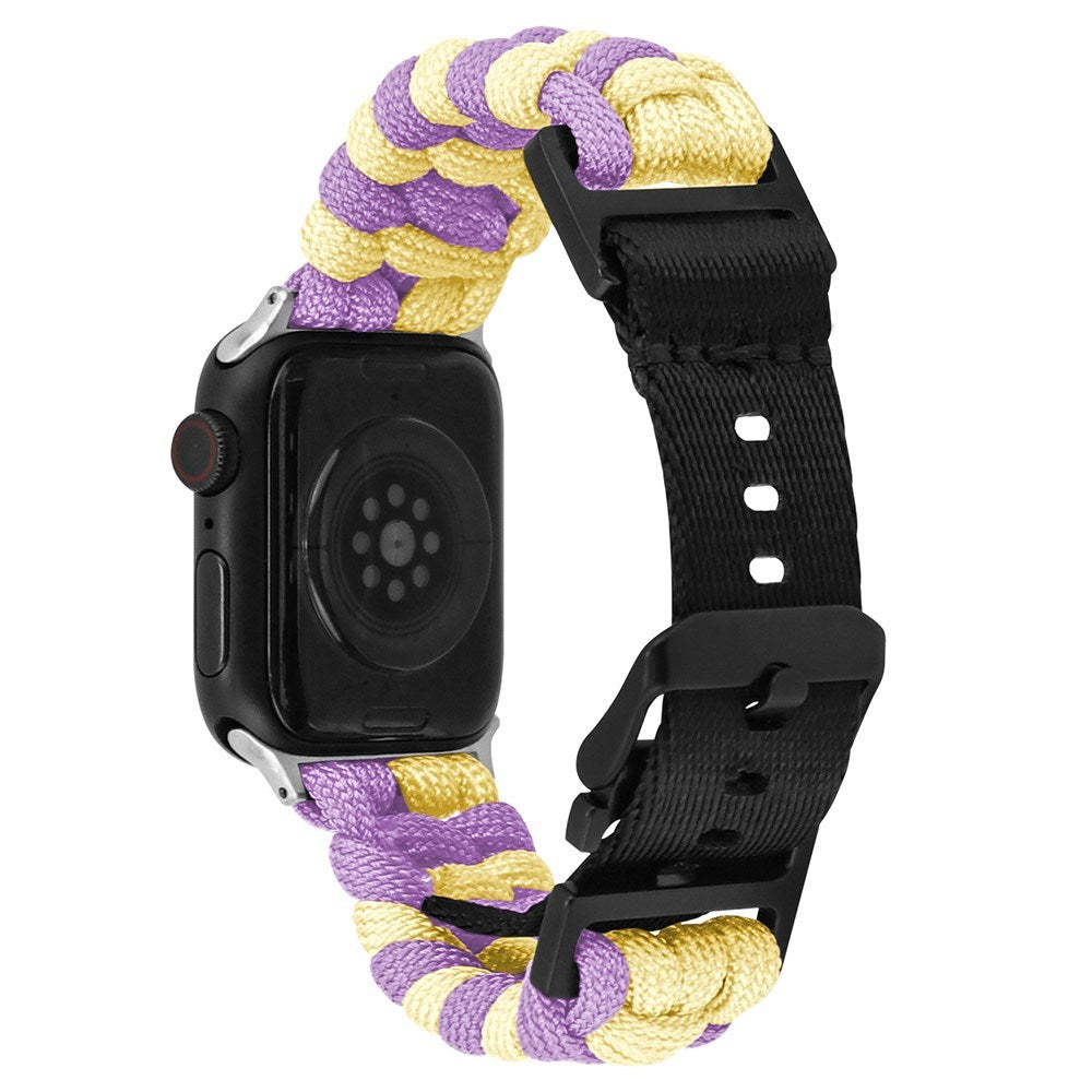 Apple Watch (38/40/SE/41/42mm) EIDERWOOD Braided Nylon Watch Strap - Yellow / Purple