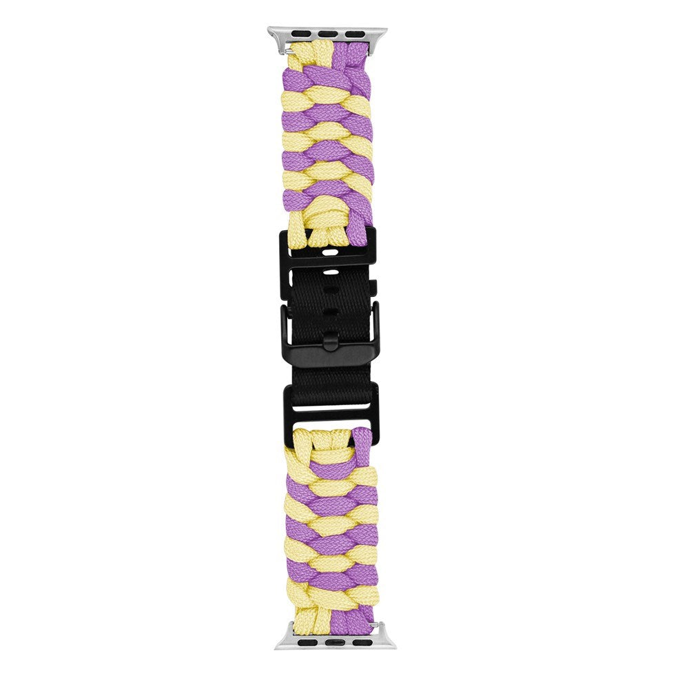 Apple Watch (38/40/SE/41/42mm) EIDERWOOD Braided Nylon Watch Strap - Yellow / Purple
