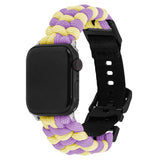 Apple Watch (38/40/SE/41/42mm) EIDERWOOD Braided Nylon Watch Strap - Yellow / Purple
