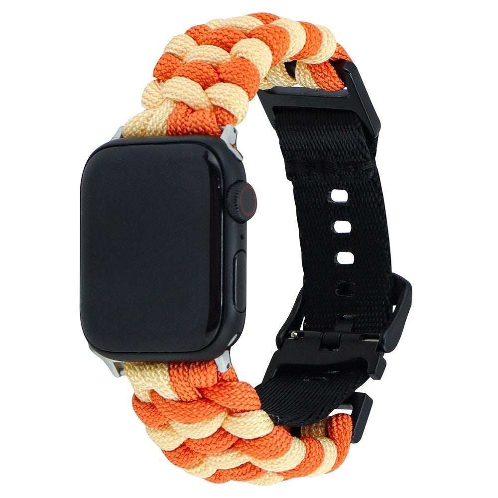 Apple Watch (38/40/SE/41/42mm) EIDERWOOD Braided Nylon Watch Strap - Orange / Yellow
