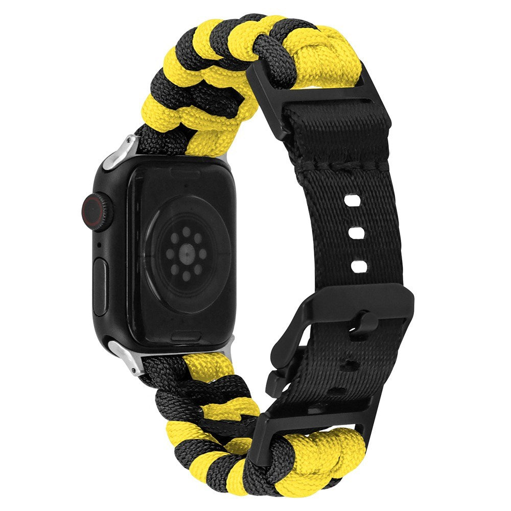 Apple Watch (38/40/SE/41/42mm) EIDERWOOD Braided Nylon Watch Strap - Yellow / Black