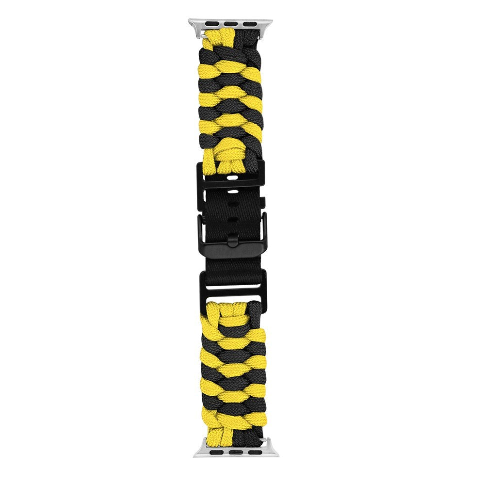Apple Watch (38/40/SE/41/42mm) EIDERWOOD Braided Nylon Watch Strap - Yellow / Black