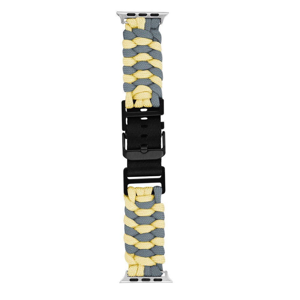 Apple Watch (42/44/SE/45/46/49mm) EIDERWOOD Braided Nylon Watch Strap - Yellow / Grey