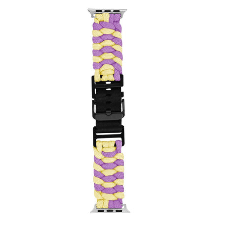 Apple Watch (42/44/SE/45/46/49mm) EIDERWOOD Braided Nylon Watch Strap - Yellow / Purple