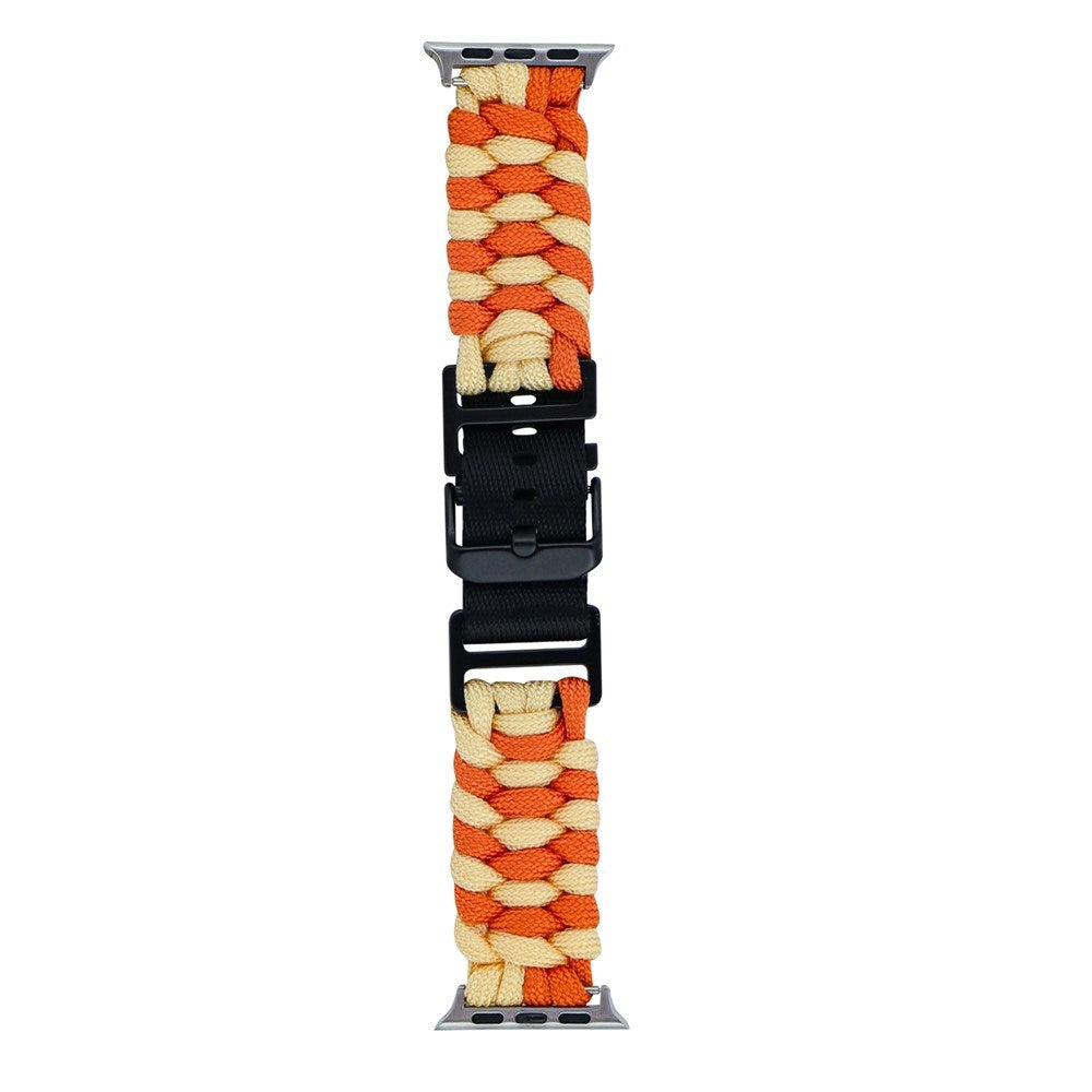 Apple Watch (42/44/SE/45/46/49mm) EIDERWOOD Braided Nylon Watch Strap - Orange / Yellow