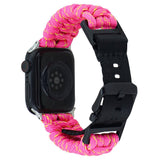 Apple Watch (42/44/SE/45/46/49mm) EIDERWOOD Braided Nylon Watch Strap - Yellow / Pink