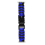 Apple Watch (42/44/SE/45/46/49mm) EIDERWOOD Braided Nylon Watch Strap - Blue / Black