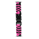 Apple Watch (42/44/SE/45/46/49mm) EIDERWOOD Braided Nylon Watch Strap - Black / Pink