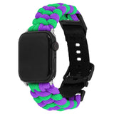 Apple Watch (42/44/SE/45/46/49mm) EIDERWOOD Braided Nylon Watch Strap - Purple / Green