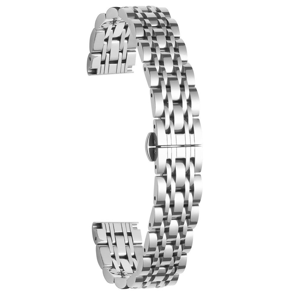 Universal 14mm Stainless Steel Smartwatch Strap w. Pattern - Silver