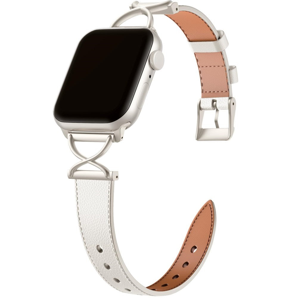 Apple Watch (38/40/SE/41/42mm) Neutral Artificial Leather Strap - White