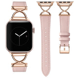 Apple Watch (38/40/SE/41/42mm) Neutral Artificial Leather Strap - Pink