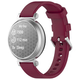 EIDERWOOD Garmin Lily 2 Silicone Strap with Metal Buckle - Dark Red