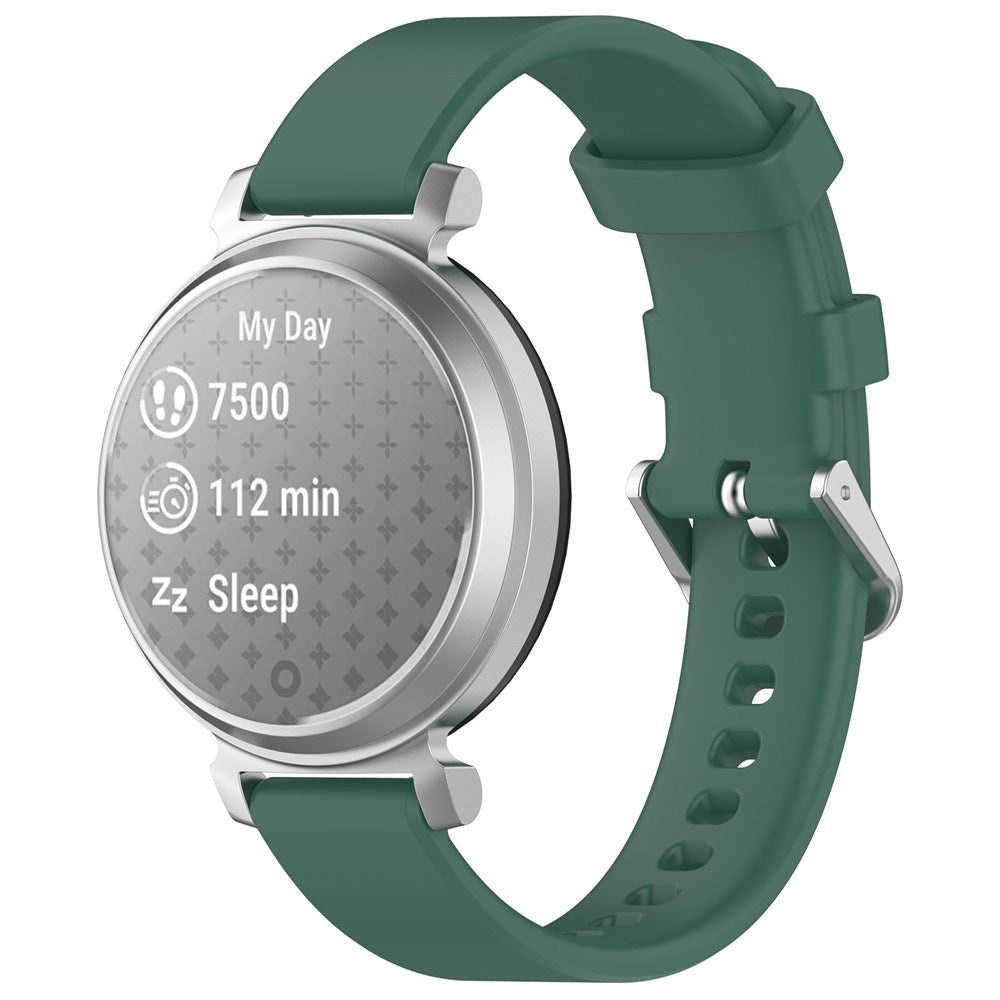 EIDERWOOD Garmin Lily 2 Silicone Strap with Metal Buckle - Dark Green