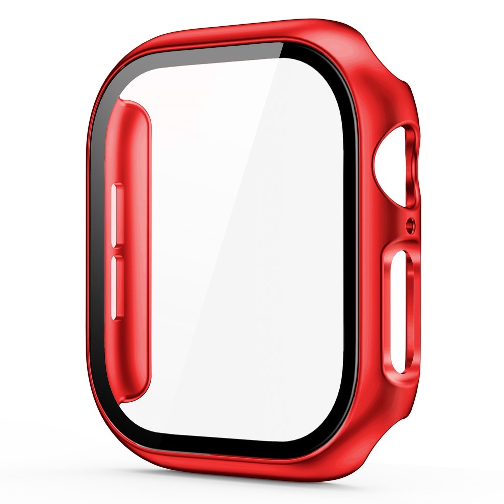 Apple Watch 10 (42mm) Hard Plastic Case with Built-in Screen Protector - Red