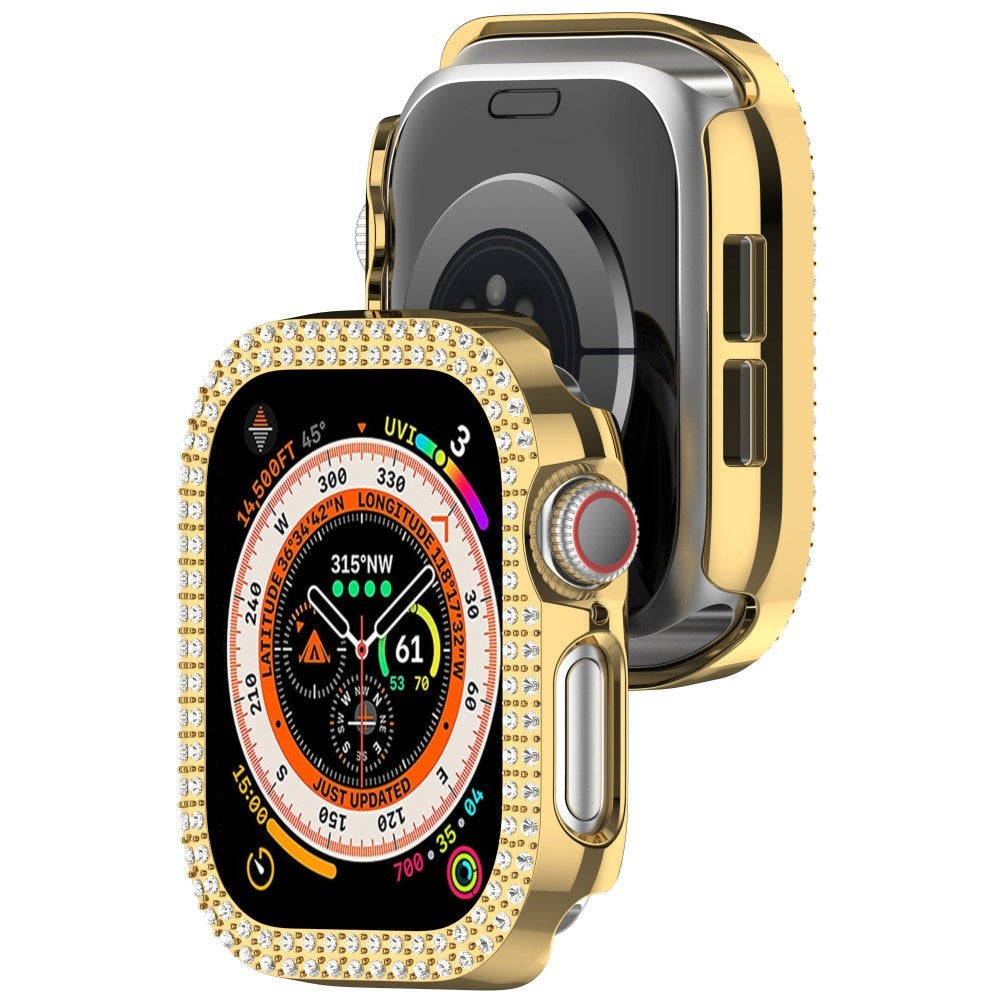 Apple Watch 10 (42mm) Plastic Case - Gold / Rhinestone