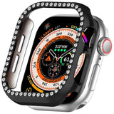 Apple Watch 10 (42mm) Hard Plastic Case - Black / Rhinestone