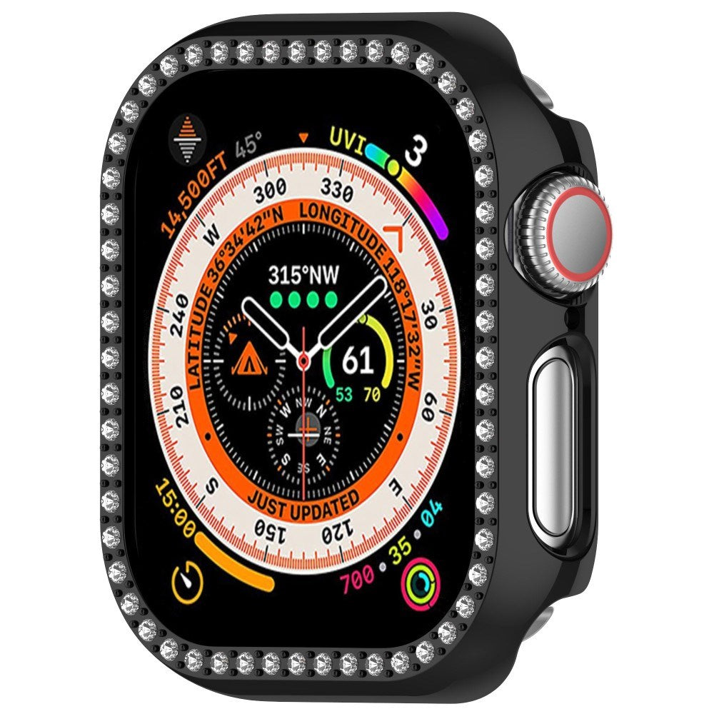 Apple Watch 10 (42mm) Hard Plastic Case - Black / Rhinestone