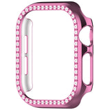 Apple Watch 10 (42mm) Hard Plastic Case - Pink / Rhinestone