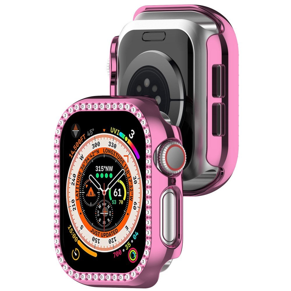 Apple Watch 10 (42mm) Hard Plastic Case - Pink / Rhinestone