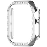 Apple Watch 10 (42mm) Hard Plastic Case - Silver / Rhinestone